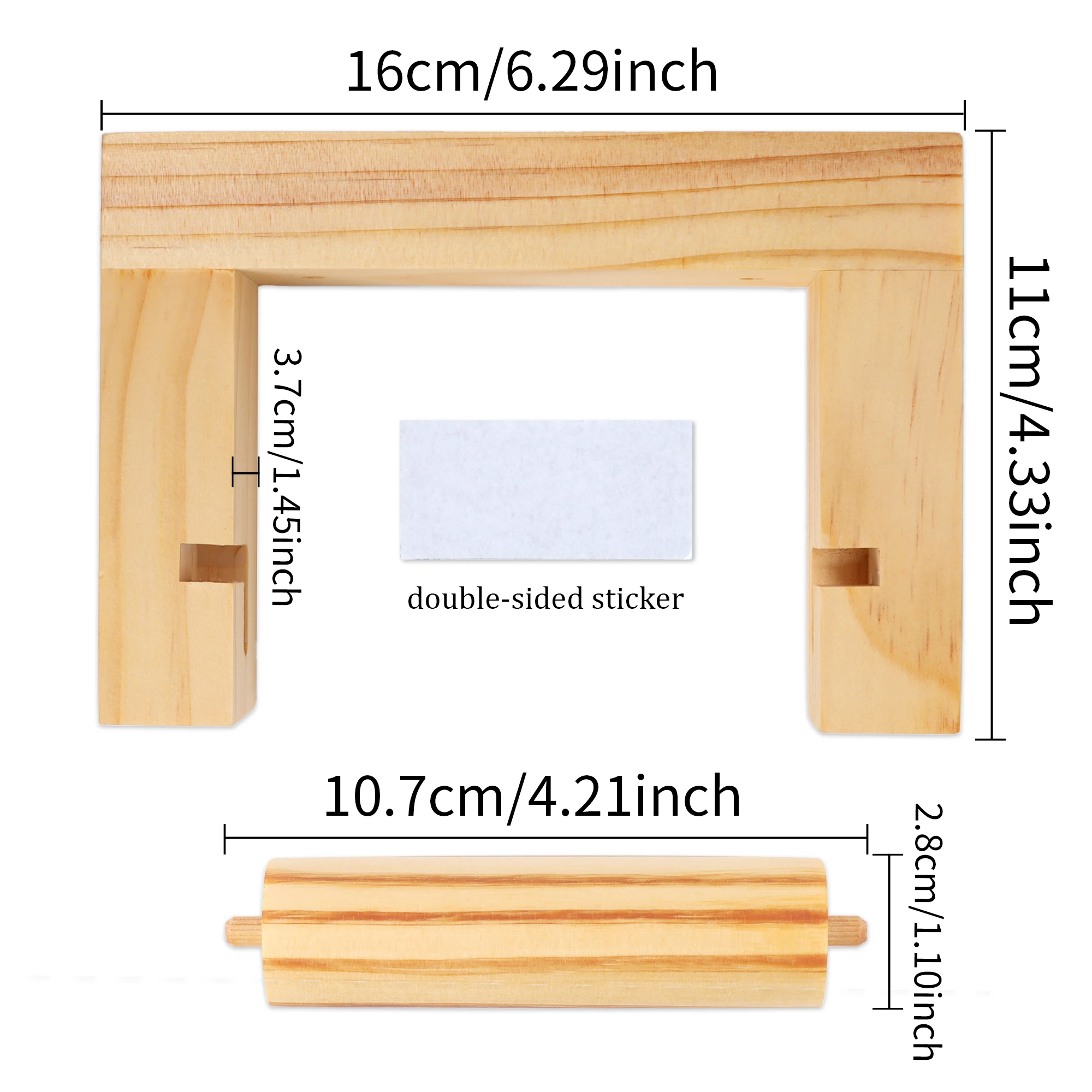 Paper Towel Holder Toilet Paper Holder Toilet Roll Holder Wooden Punch-free