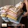 Luxurious Mulberry Silk Fitted Bed Sheet with Elastic Bands Premium Smooth Mattress Cover Non Slip Machine Washable 140/160x200 1