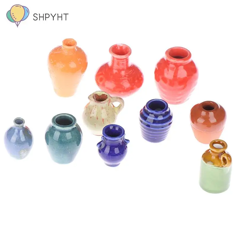 

2.5cm DIY Handmade Doll House Kitchen Ceramic Ornament Deco Vase Dollhouse Miniatures 1:12 Mini Ceramic Pot