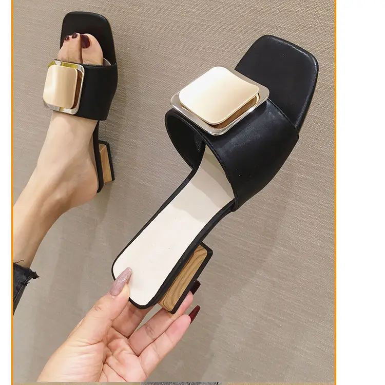 

Женские босоножки из ПУ кожи, на высоком каблуке