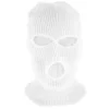 Ski Mask for Men Three Hole Wool Hat Knitted Full Face Windproof Riding Warm Cover White 3-hole Man 1