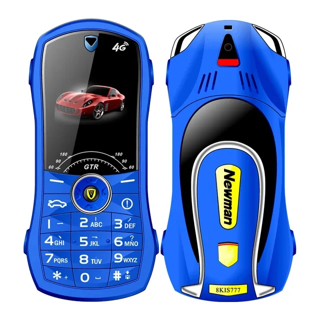 هاتف محمول على شكل سيارة بمقاس 1.8 بوصة، أزرار ضغط...