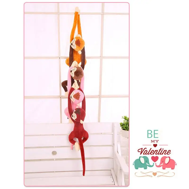 

70CM 4 Colors Cute Kawaii Long Arm Tail Monkey Stuffed Doll Plush Toys Curtains Baby Sleeping Appease Animal Doll Birthday Gifts
