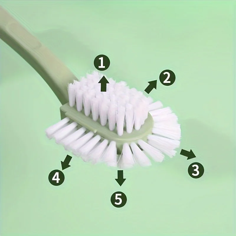 1pc Multi-Angle Shoe Cleaning Brush, Polyester Fiber Bristles Versatile Scrubbing Tool for Sneakers Laundry Household Use