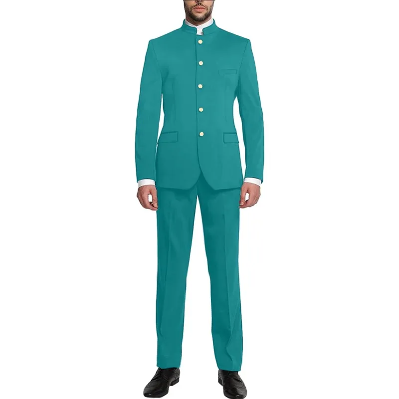 Classy Wedding Suits Slim Fit Groom Wear Men's Tuxedo Groomsmen Suit Male Cheap Formal Business Suits 2PCS (Jacket+Pants）