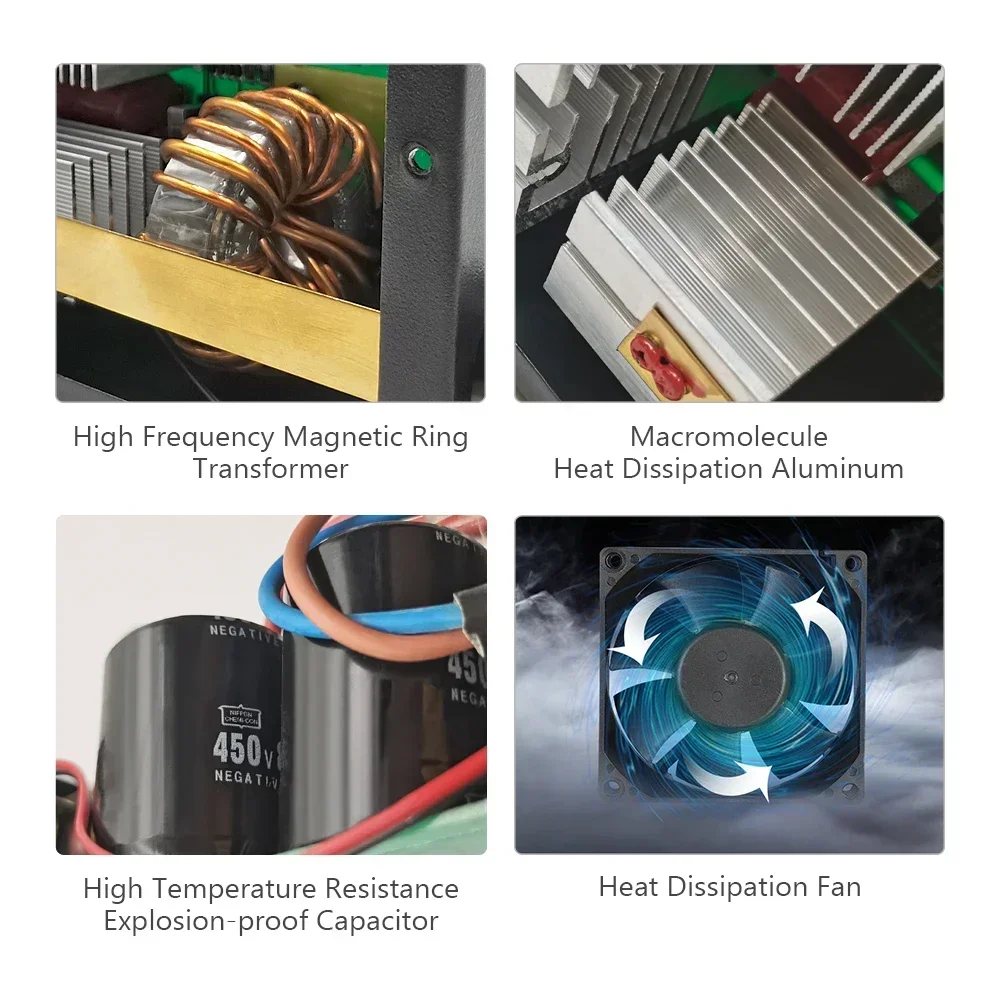 Máquina de soldadura portátil 250A, soldadora de arco totalmente automática, de grado Industrial, para el hogar, soldadura eléctrica pequeña totalmente de cobre