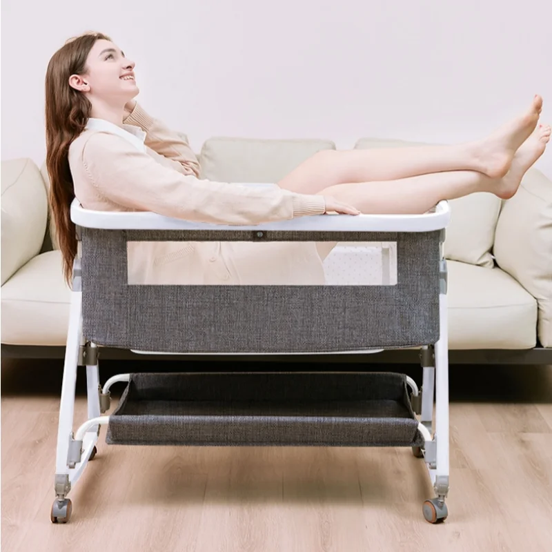 سرير أطفال محمول متعدد الوظائف بعمر 0-2 سنة قابل ل...