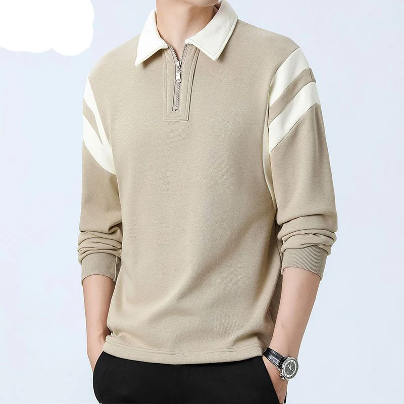 Spring Autumn Y2K Patchwork Fashion Sweatshirt Men Harajuku Loose Casual Tops Thick All Match Zipper Long Sleeve Male Clothes