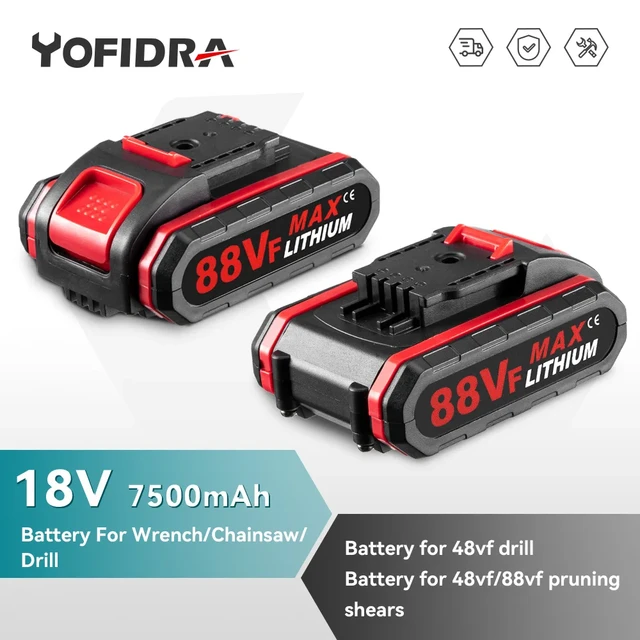 Baterías de repuesto Taladros inalámbricos  Baterías de litio de batería  88vf-21V Cordless - Aliexpress