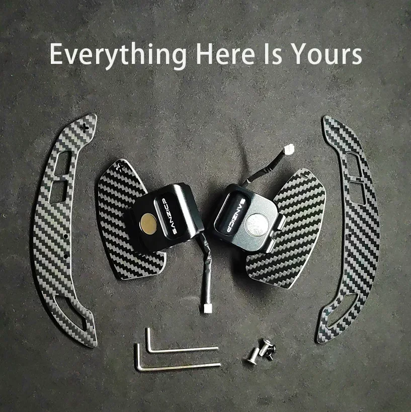 For Audi B9/B9 PA A3 A4 A5 S3 S4 S5 RS3 RS4 RS5 Steering Wheel Shift Paddle Carbon Fiber Magnetic Shifter Paddle Car Dial Shift
