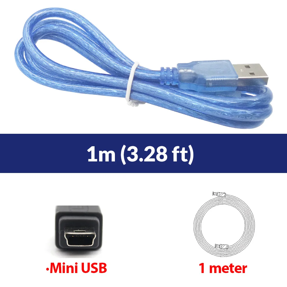 Mini USB Cable To USB Fast Data Charger Cable For Car DVR GPS Digital Camera MP3 MP4 Player HDD Cord Mobile Phone Accessories