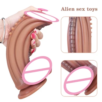 Alien Thorn Phallus Soft Liquid Silicone Female Masturbation Device Adult Sex Toys Vagina Anal Massage Sex Toys Monster Dildos 6