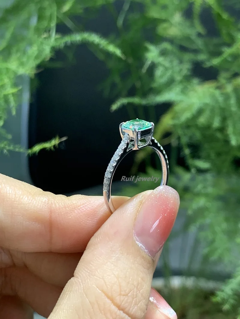 Sc5c38ae3296a4d73ac70c147b5420a48u Ruif High Fine Exquisite about 1.026ct Special Green Lab Grown Diamond Rings for Women Daily Wear Luxury Jewelry