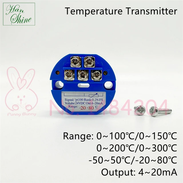 PT100 0~100°C 200°C 250°C RTD SBW Temperature Sensor Transmitter Module  4-20MA