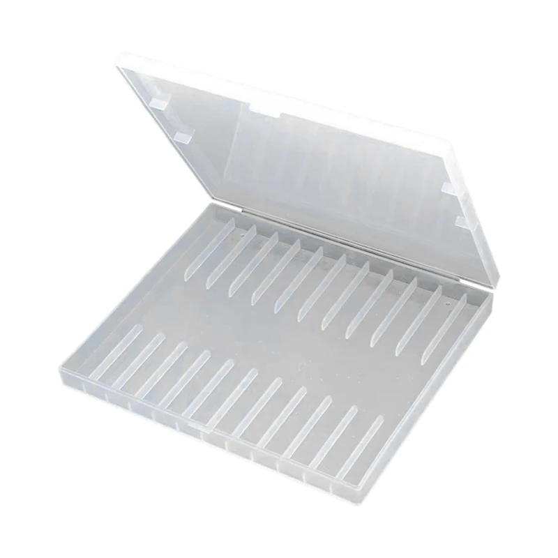 

Pen Storage Box 12 Grids Plastic Box Stationery Display Box Gel Pen Brush Watercolor Pen