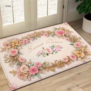 “Home Sweet Home” Floral Mat 1