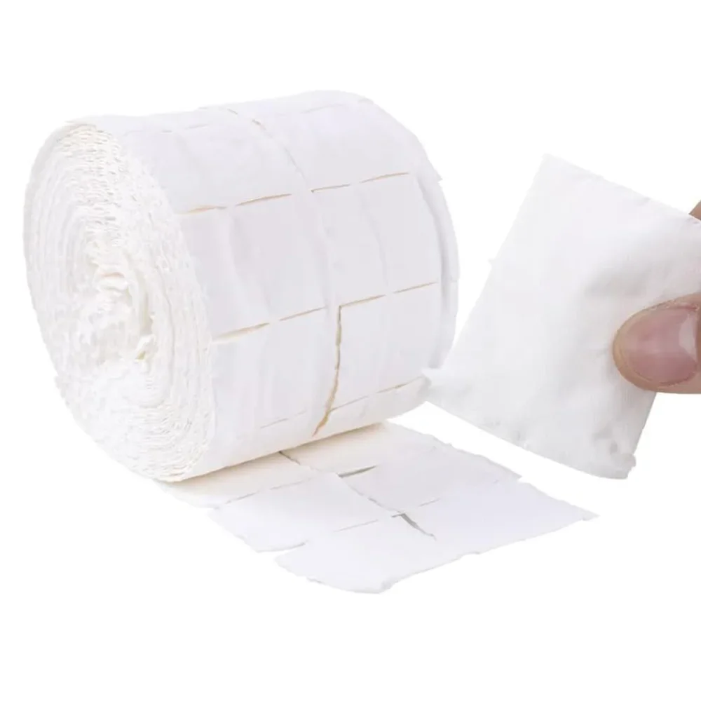 Nail Polish Remover Nail Gel Remover Nail Polish Remover Wipes Nail Cotton Pads Disposable Nail Pads 300/500Pcs Roll Professional Lint Free Nail Art Gel Polish Remover Cotton Pad Nail Wipe Cosmetic Cleaning for Women Girls