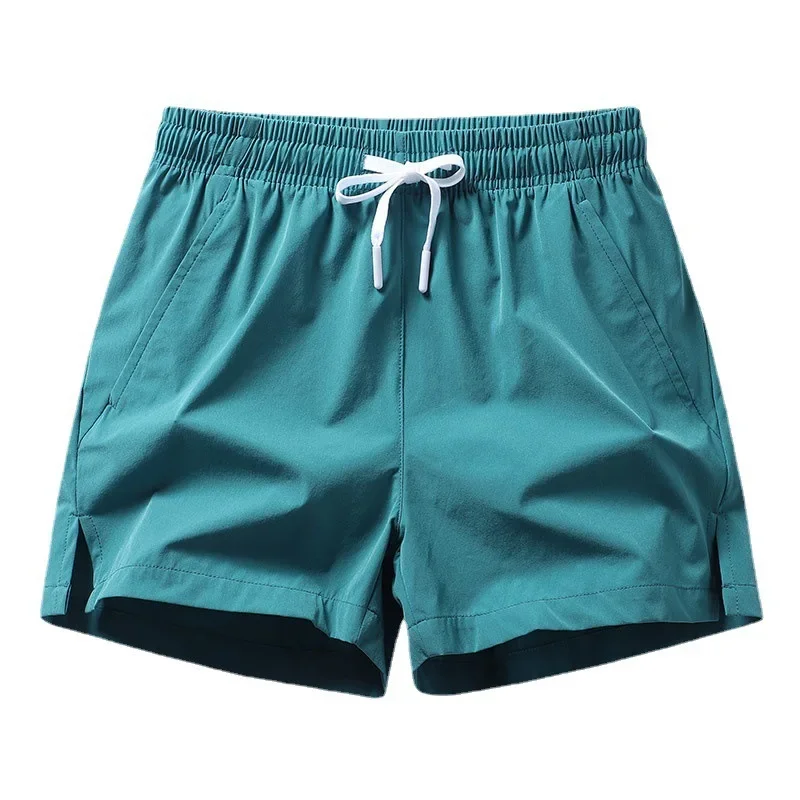 Ice Silk Thin Short Pants Men's Three Four Split Sports Running Fitness Training Basketball Pants Quick Dry Breathable Elastic