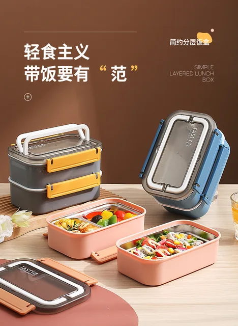 PMUYBHF Stainless Steel Bento Box Adult Lunch Box with lunch bag