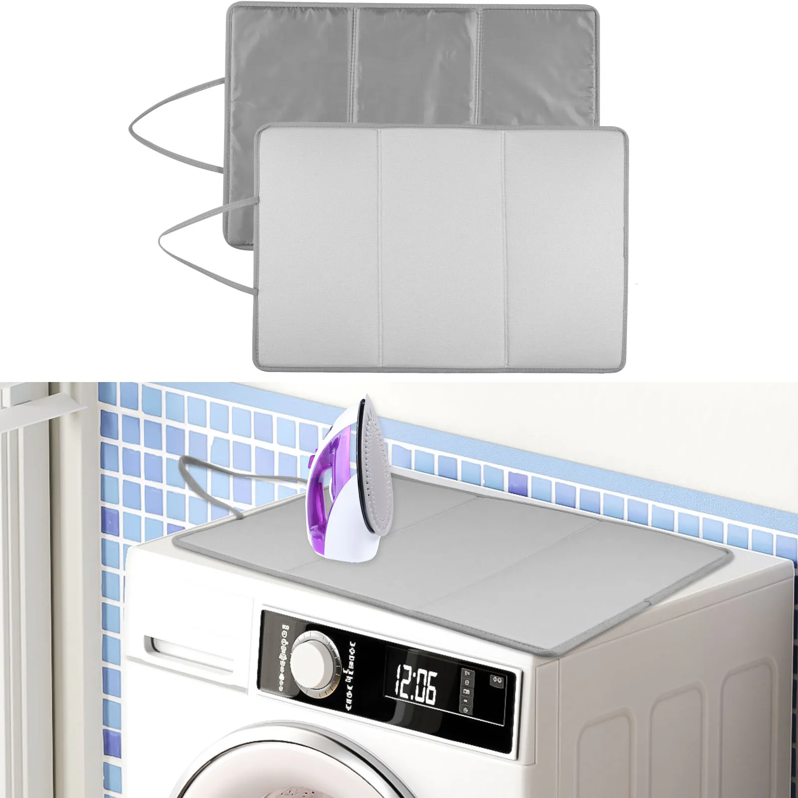 Portable Ironing Mat Folding Ironing Pad Travel Laundry Pad Clothes Protector Board Heat Resistant Blanket For Table
