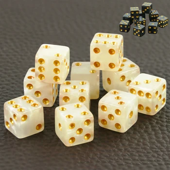 Dadi D6 da 10 pezzi con punte, dadi mini formato 12 mm per giochi di ruolo Gioco di poker Insegnamento della matematica