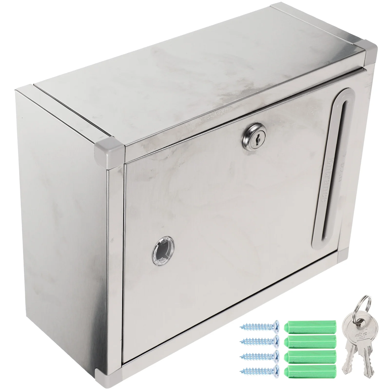 Durable Stainless Steel Mailbox Outdoors Wall Mount Letter Box Rust Proof Decorative Mailboxes Garden Supplies