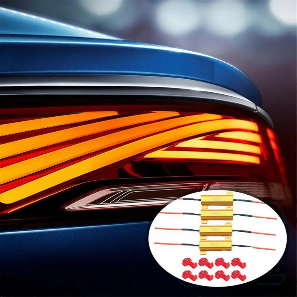 

Reliable 4Pcs/Set Premium 50W 6Ohm LED Load Resistor Decoder Stable LED Decoder Universal for Van