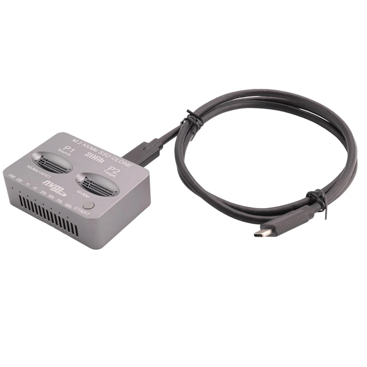 

Стыковочная станция M.2 NVME SSD Clone Dual-Bay NVMe USB3.2 Gen2 Type C внешний жесткий диск для M2 SSD и M Key