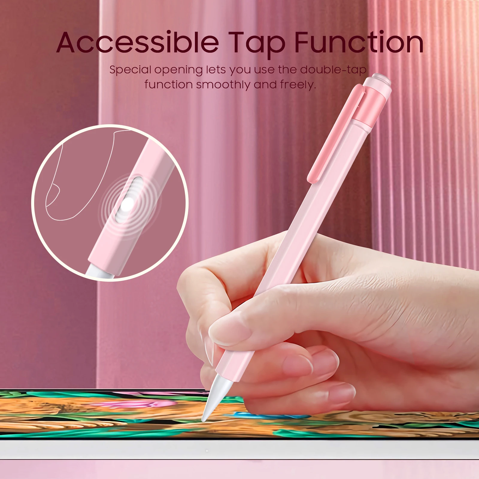 Tpe Rubber Case Capa Protetora para Apple Pencil Tablet de 2ª Geração Stylus de Toque Portátil Pen Pouch - Imagem 6