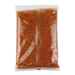 Elegant Transparent Silver Glass Seed Beads - 450g Assortment for Jewelry Crafting and DIY Accessories (Deep orange)