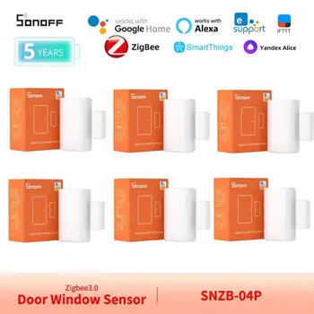 SONOFF SNZB-04P Zigbee Door Window Sensor Local Smart Scene Linkage Tamper Alert Home Security Support Alexa Google Smartthings 1