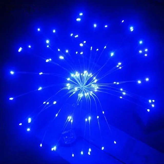 thumbnail image 1 of Guirnalda de luces solares para fuegos artificiales, 90/200 LED, resistente al agua, para exteriores, luces navideñas, decoración de jardín, 1 of 5
