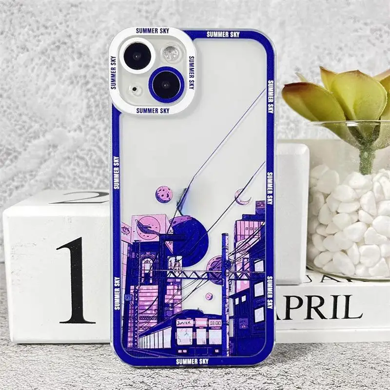 Anime Scenery Clear Phone Case