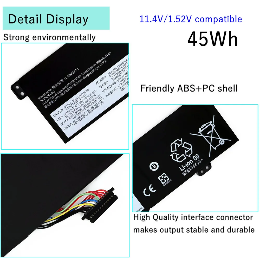 Batteria Lenovo L18L3PF1 Originale * Batterie PC L18L3PF1