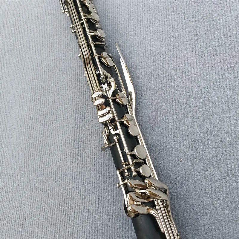 Bass Clarinet Bb Clarinet Drop B Tuning Black Tube Silvering Keys Musical Instrument
