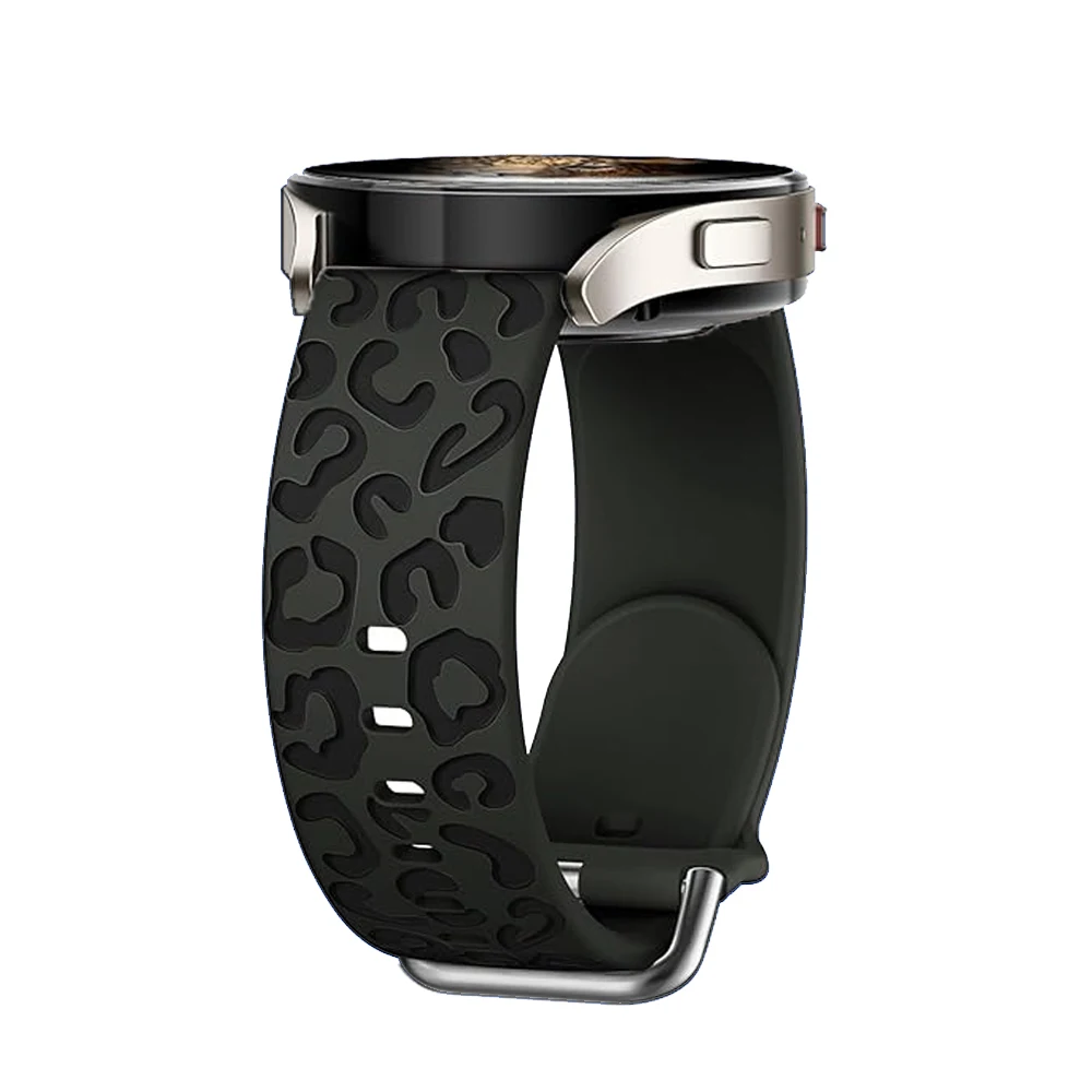 Leopard Engraved Silicone Wristband Bracelet