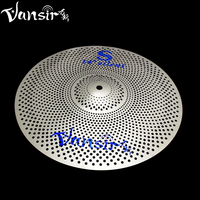 Vansir Cymbal Low Volume Cymbals 14 crash Silver/Gold/silent mute cymbal for practice