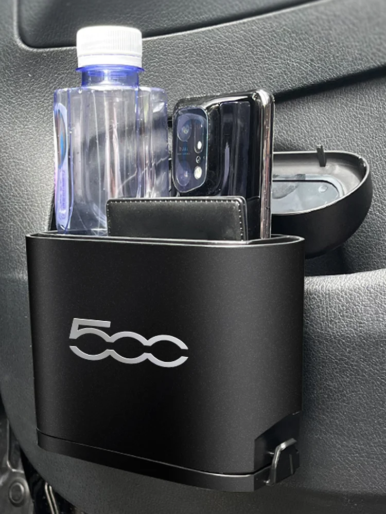 Portable Car Hidden Dust Box Plastic Garbage Bin For Fiat 500 Abarth 596 500X Stilo 500L 500C Accessories