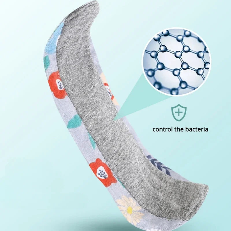 Graphene Cotton Antibacterial Menstrual Pad Washable Sanitary Napkins Reusable Leak Proof Underwear Pad Cloth Menstrual Gaskets 4