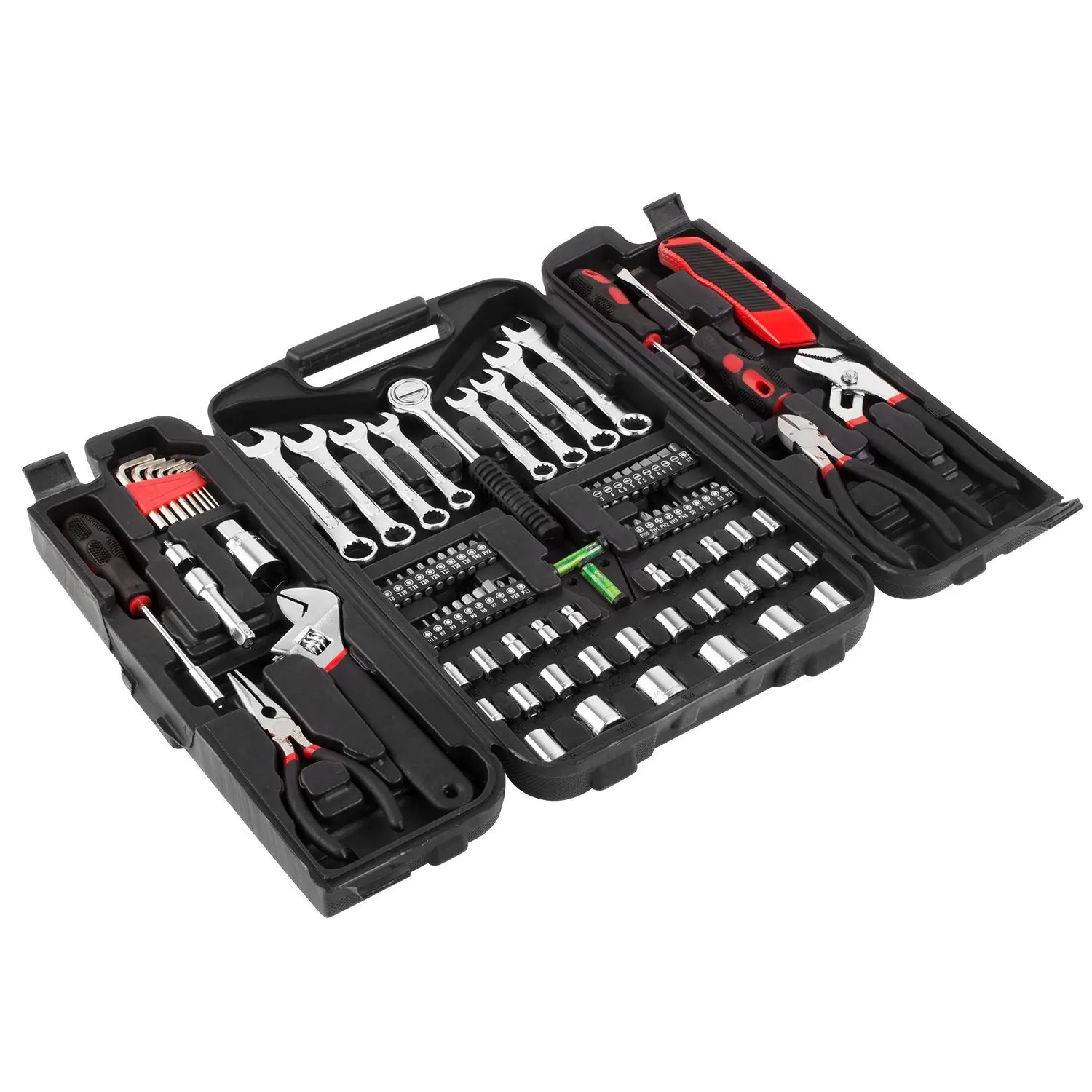 

95 PCS Hand Tool Set Mechanics Kit Wrench Socket Toolbox Keys Organize New