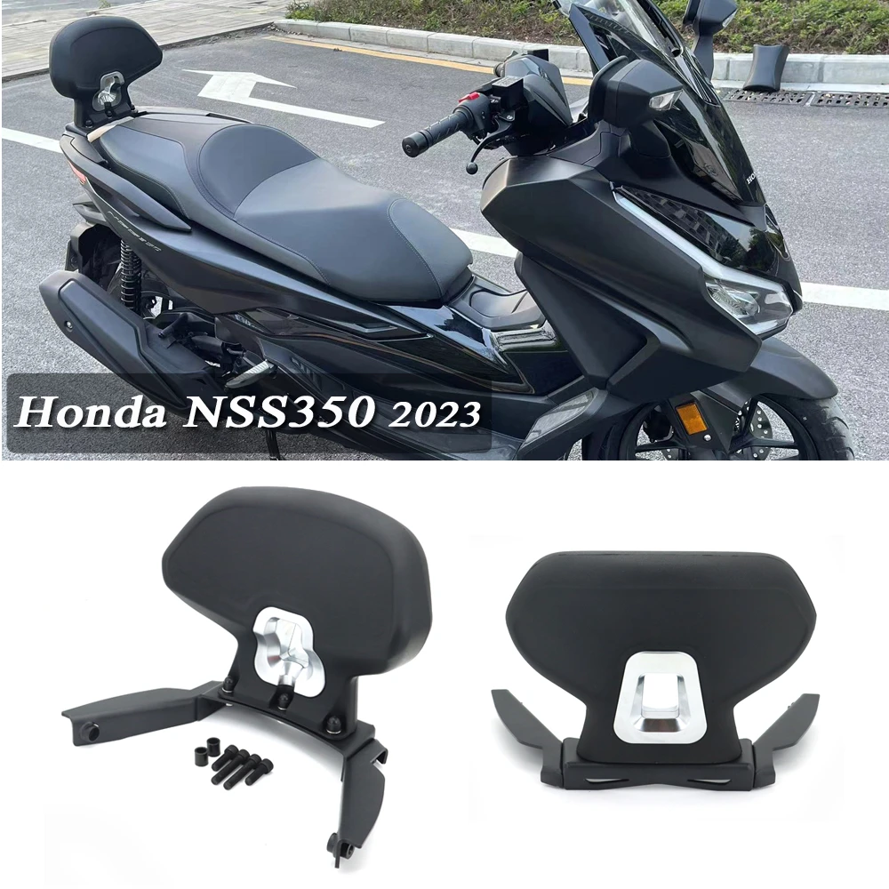 NEW Motorcycle Black Rear Passenger Seat Backrest Cushion Back Rest Pad