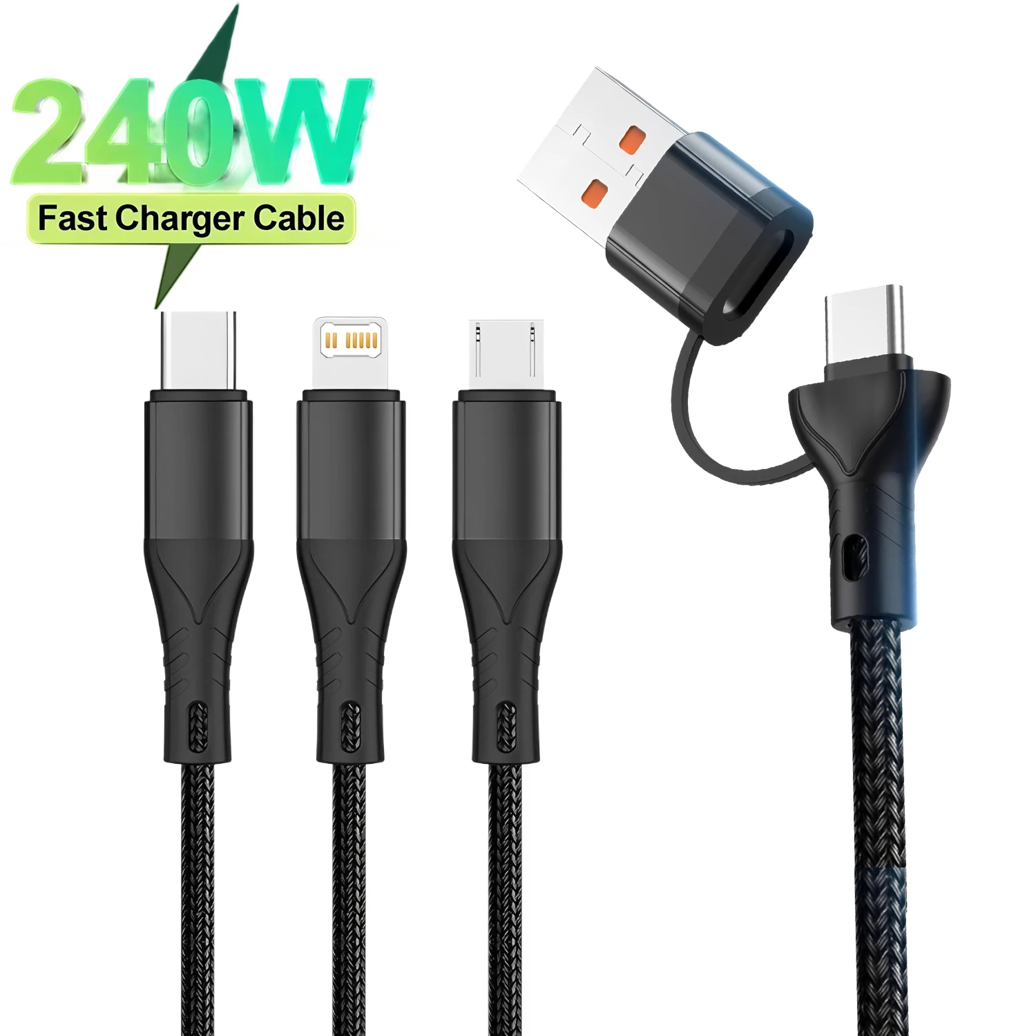 2 In 3 Fast Charging Cable for All Device Types - Image 5
