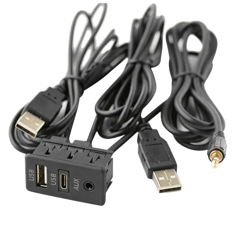 

Кабель-адаптер 150 см с двумя USB-портами и установкой на панели USB 2,0 3,5 мм