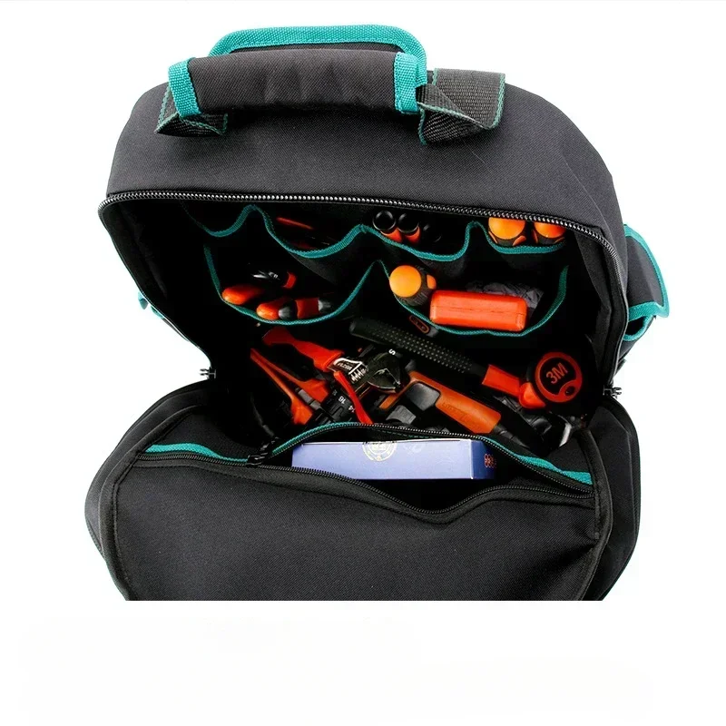 

Tool Backpack High Bag Canvas Duty New Quality Tool Electrician Woodworker Bottom Multi-pocket Heavy For Plastic