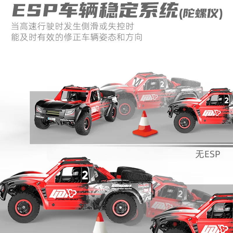 UD1002SE 1:10 2.4G All-terrain desert off-road truck brushless splash-proof rear-drive off-road vehicle children's adult toy gif 4