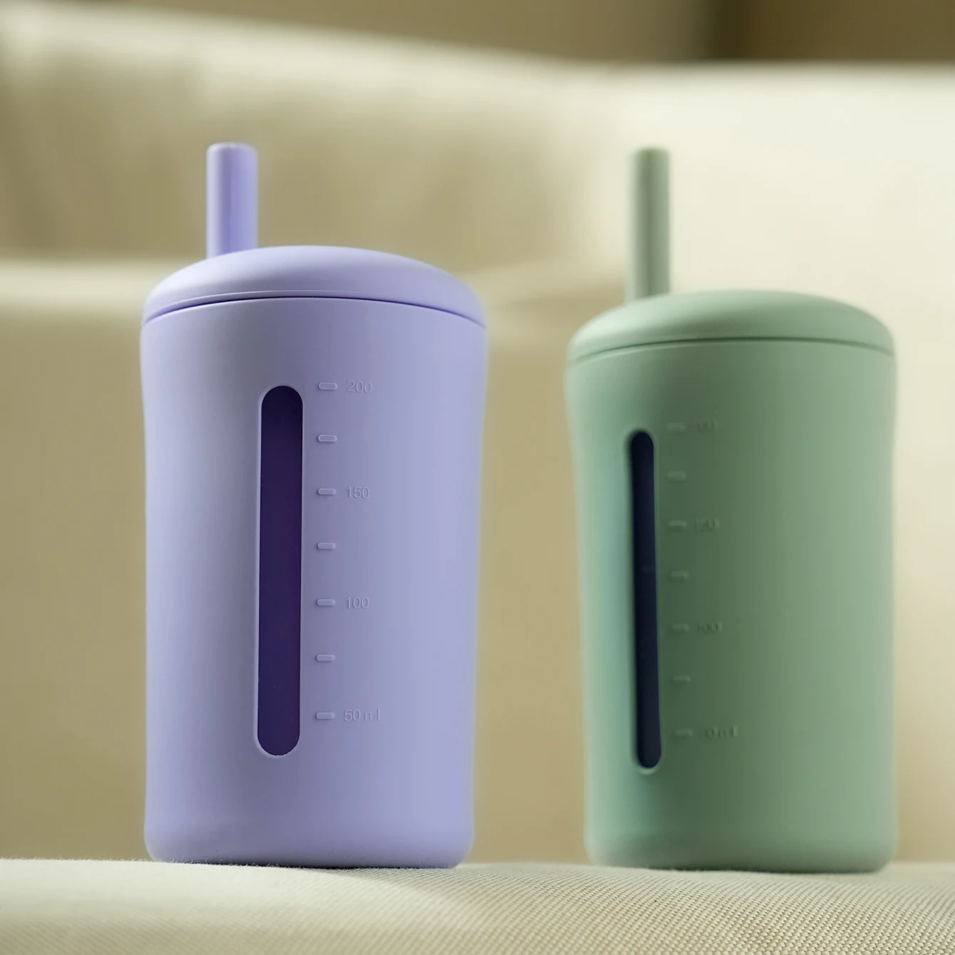 Silicone Straw Cup for Kids BPA Free Feeding 1PCS