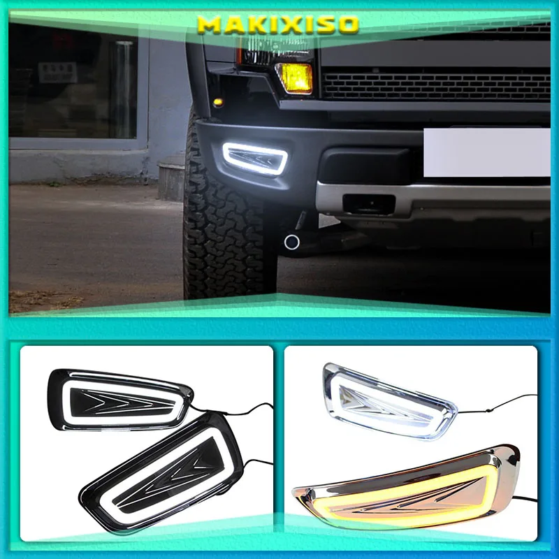 2pcs Led Drl Daytime Running Light Front Running Light Fog Light For