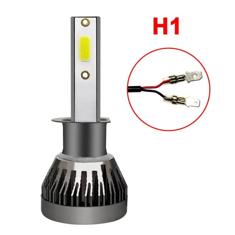 

1/2pcs H1 Car Headlight Bulb 90W 12000LM 6000K LED High Power Car Headlight Conversion Kit COB Bulb Signal Lamp Car Accessories