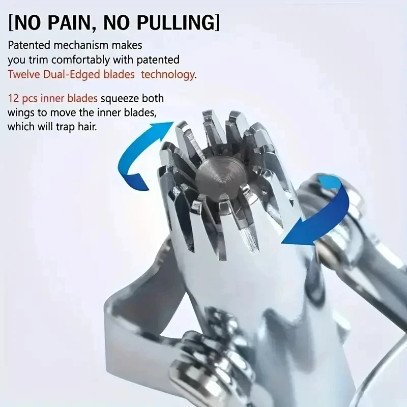 Nose Hair Trimmer Men Stainless Steel Manual Shaver One Blade Trimmer for Nose Man Shaver Safety Razor