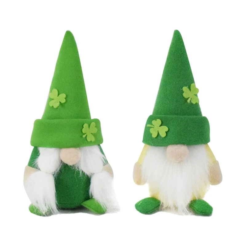 

Festive Irish Dwarfs Patrick's Day Holiday Gifts Gnomes Dolls for Bookshelves